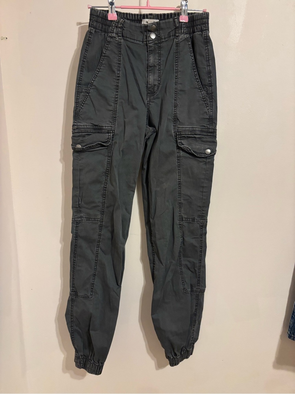 Dark Gray Cargo Jogger Pants